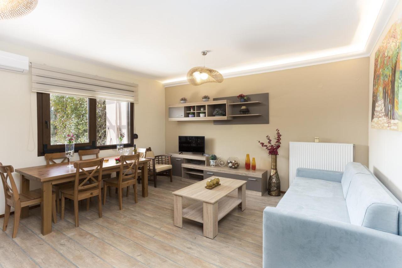 Twinstars Apartment With Courtyard And View Kalyves Polygyrou 外观 照片